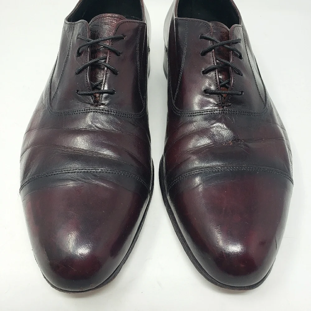 Florsheim‎ Cap Toe Oxford Burgundy Red Leather Dress Shoes Mens Size 11 33330